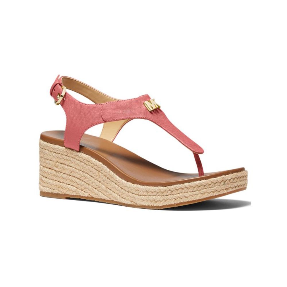 MICHAEL MICHAEL KORS Womens Coral 1" Platform Laney Wedge Leather Shoes 8 M